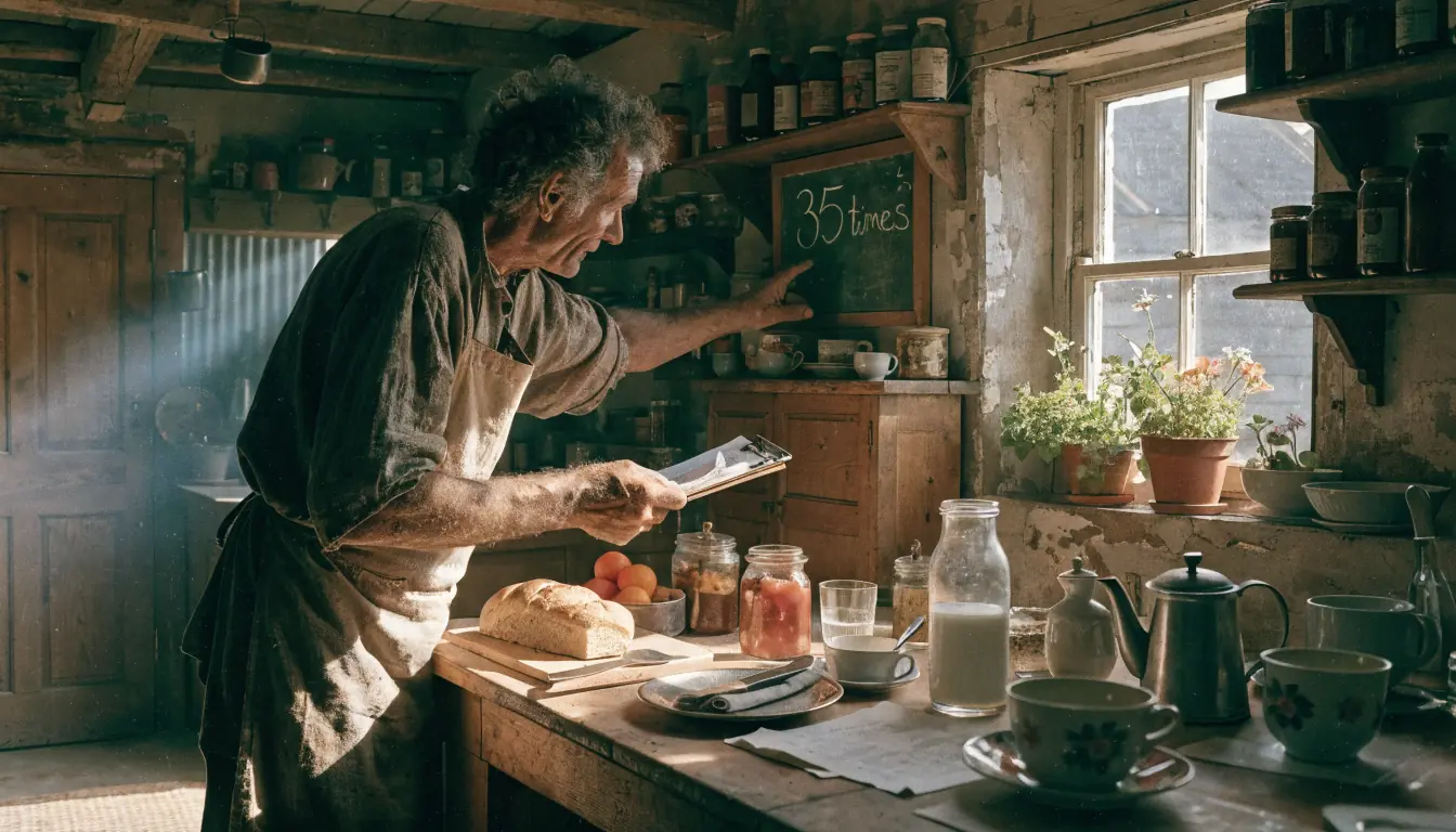 Shopkeeper explains 35x wagering in kitchen